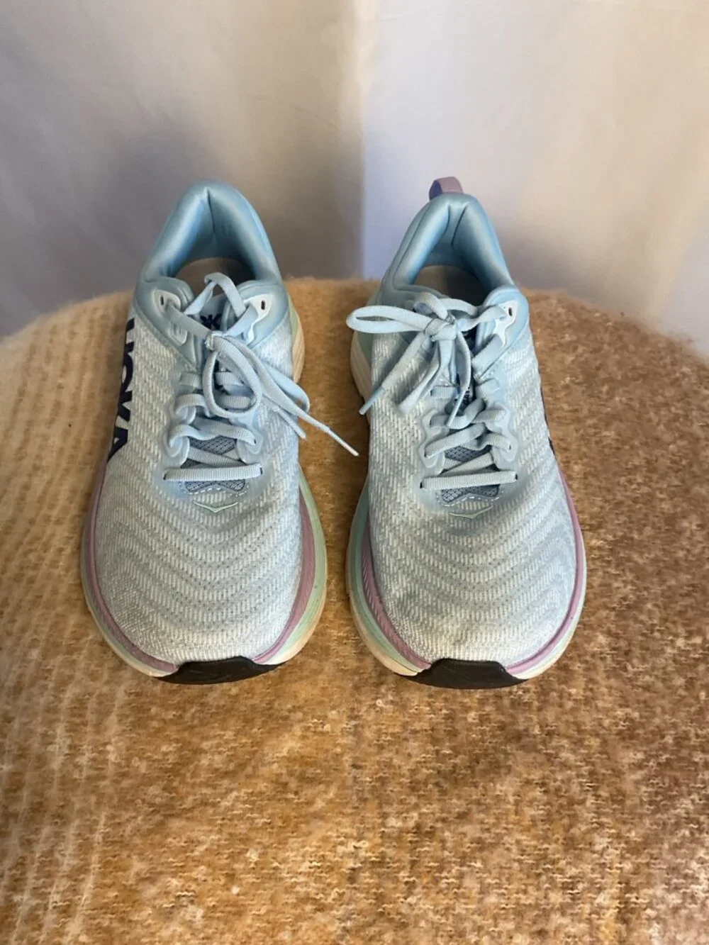 HOKA Gaviota 5 Women's Running Shoes - Light Blue with Mint & Lavender Accents
